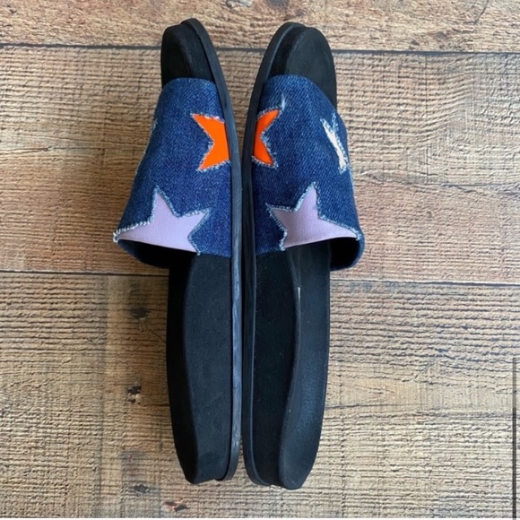 Stella McCartney Star Denim Loafer Slides Size 7 Authentic - Picture 7 of 10